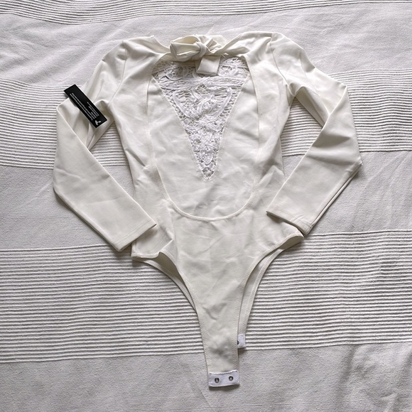 WYLDR Ivory Sacred Bodysuit With Lace XS - Picture 3 of 7